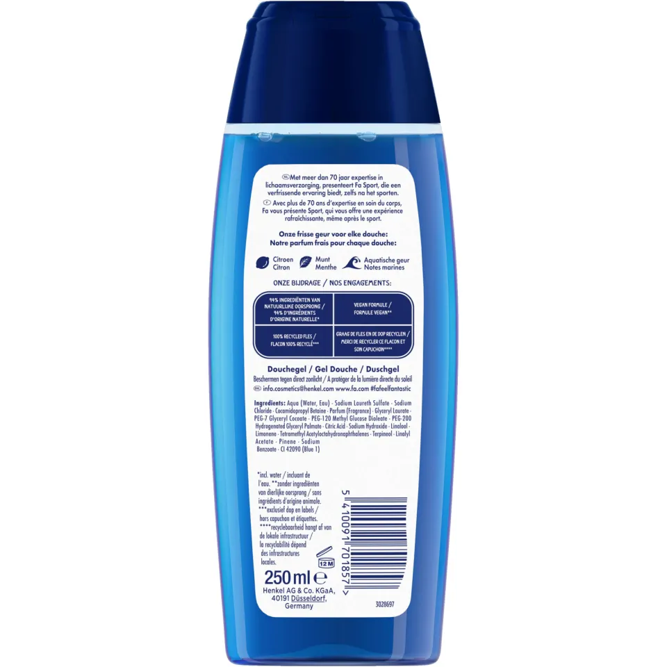 Fa Sport douchegel 6 x 250 ml, foto 2