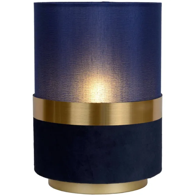 Lucide linnen tafellamp - blauw