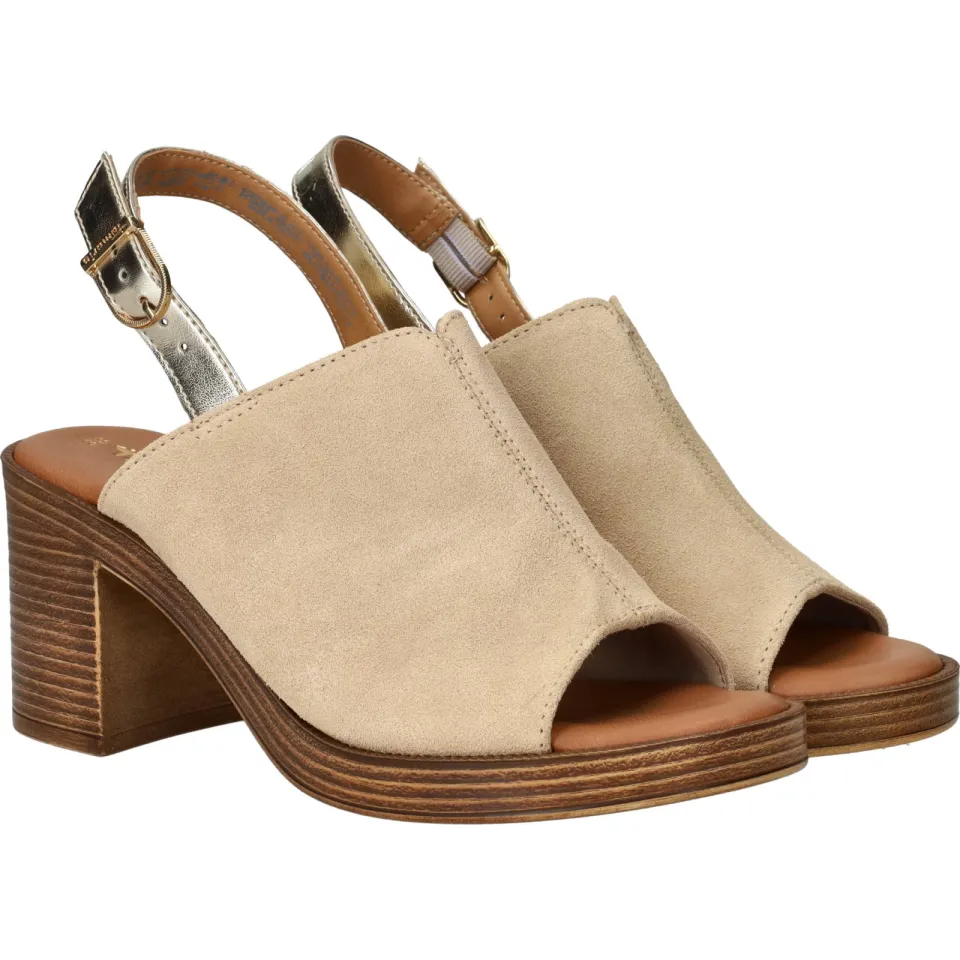 Tamaris sandalen met hak beige, foto 3
