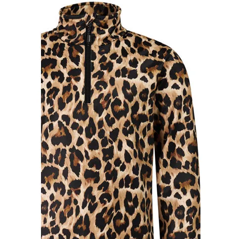 Protest PRTTopsy outdoor sweater met opstaande kraag en panterprint - beige/zwart, foto 3