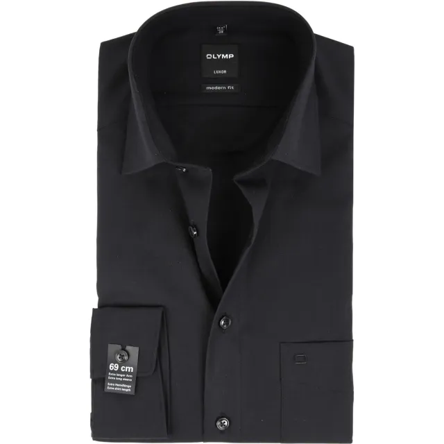 Olymp Luxor Modern Fit overhemd zwart