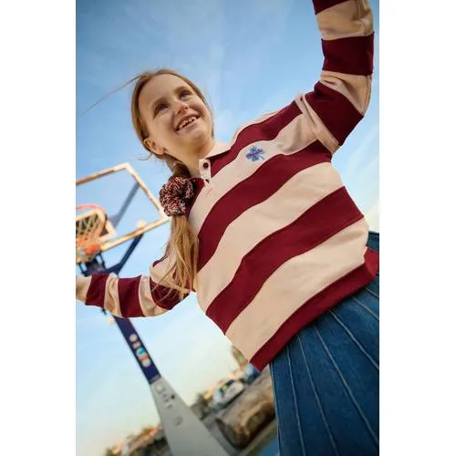 Tumble 'n Dry gestreepte sweater met borduursels - beige, foto 3