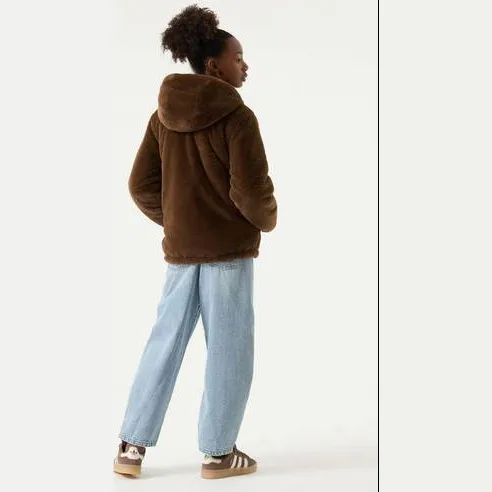 Garcia faux fur jas bruin, foto 6
