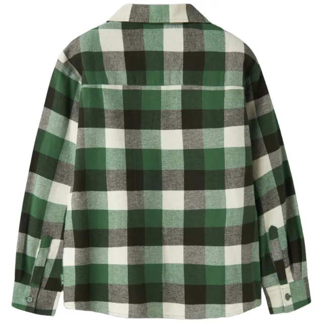 NAME IT KIDS regular fit geruite overshirt - groen, foto 2