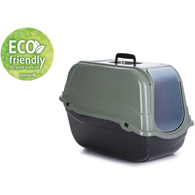 Beeztees Kattenbak Romeo Eco Groen - Zwart 57 x 39 x 41 cm, foto 2