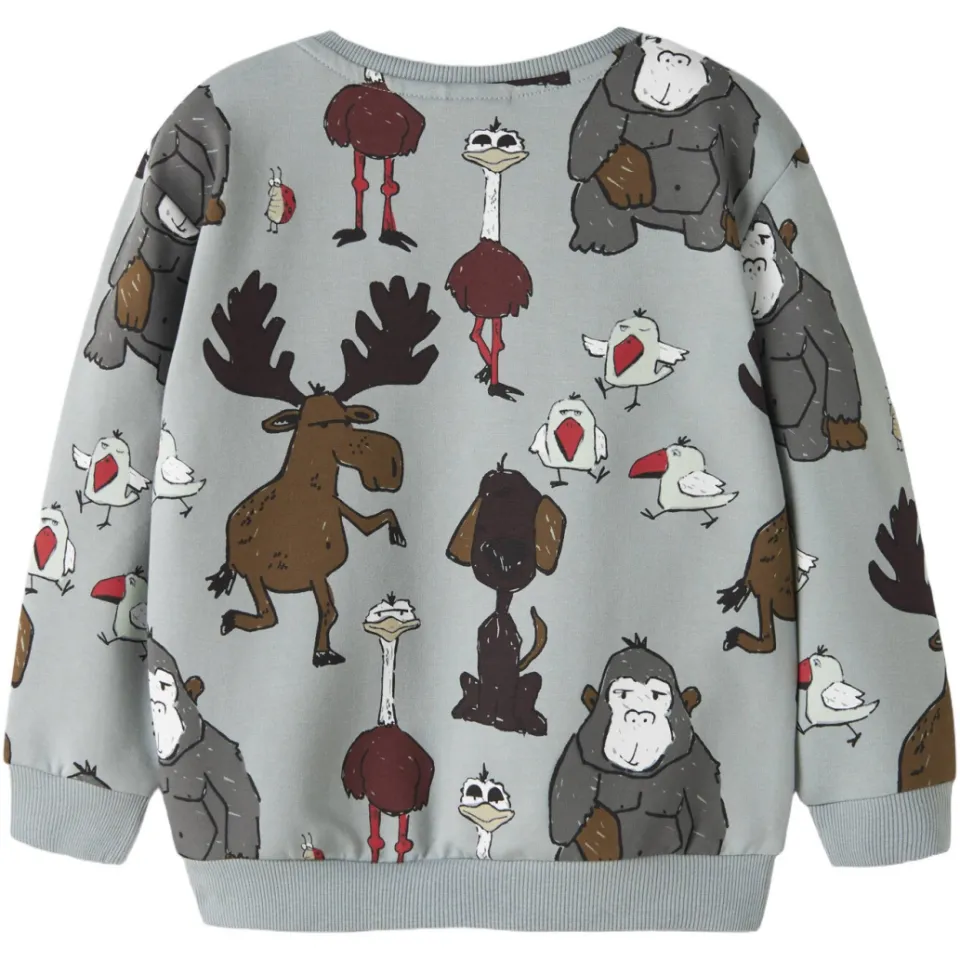 NAME IT MINI sweater met print - grijs, foto 3