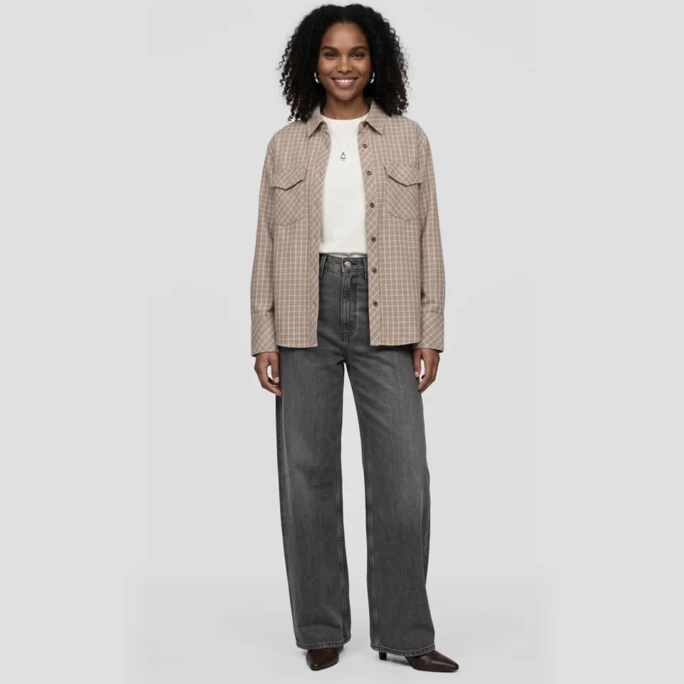 Notre-V Nv-isabe blouse check beige, foto 2