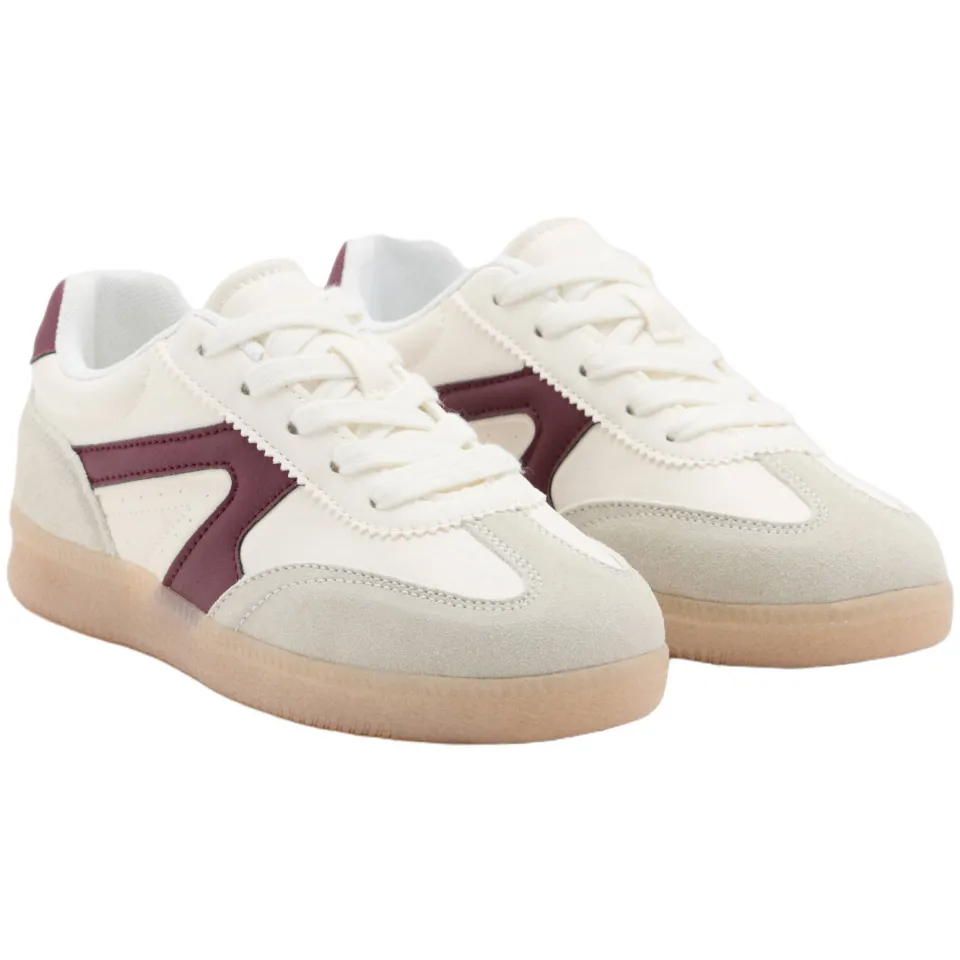 Mango Kids sneakers - beige/donkerrood, foto 4