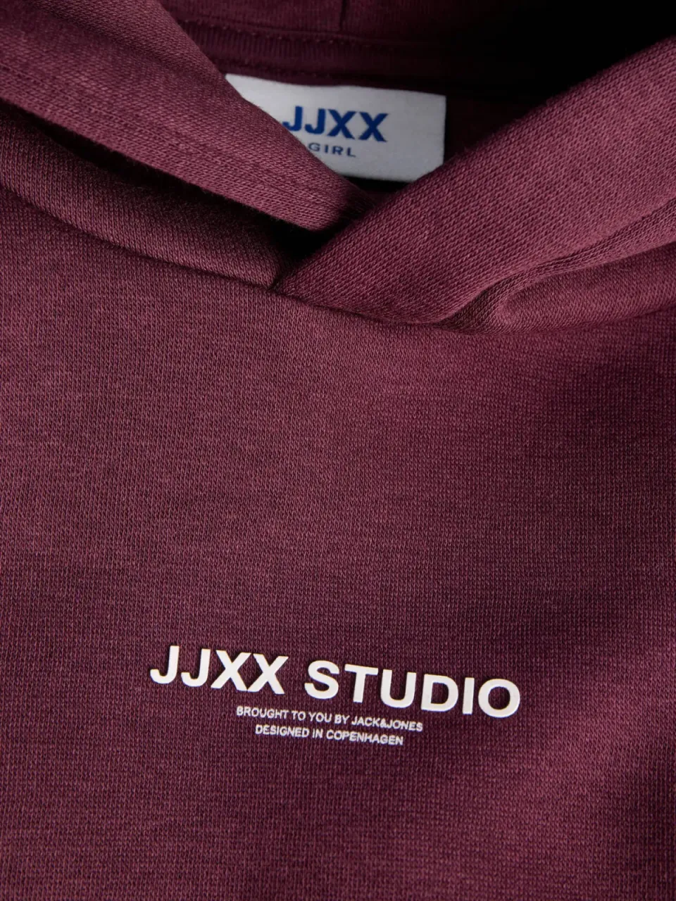 JJXX GIRL sweat hoodie met tekst - donkerrood, foto 6