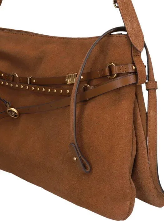 Pinko Belt Bag Big Suede schoudertas bruin, foto 6