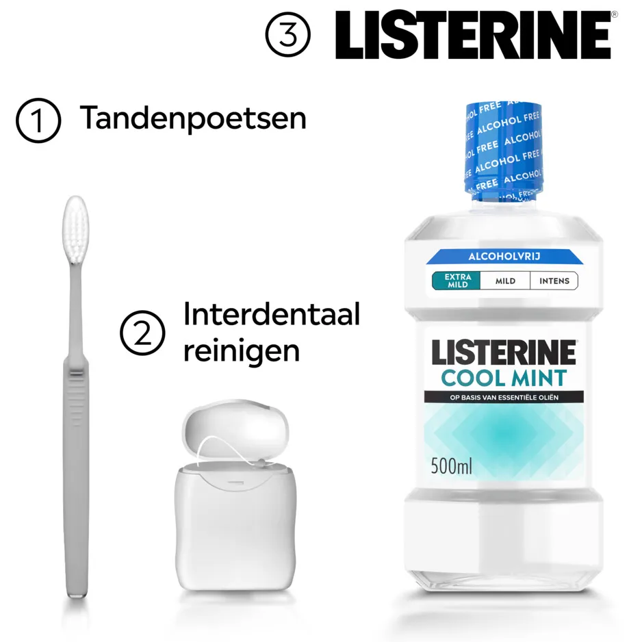 Listerine Cool Mint Extra Mild alcoholvrije mondspoeling, foto 5