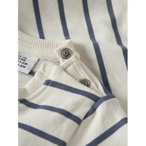 NAME IT BABY regular fit gestreepte sweater met borduursels - ecru, foto 3