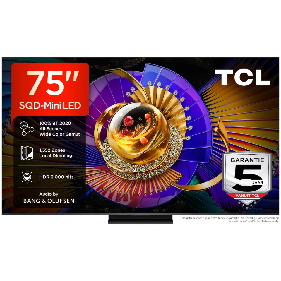 TCL 75MSQLED85L televisie zwart, foto 4