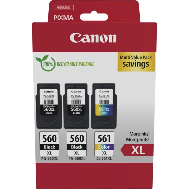 Canon 2xPG560XL+CL561XL zwart 2x