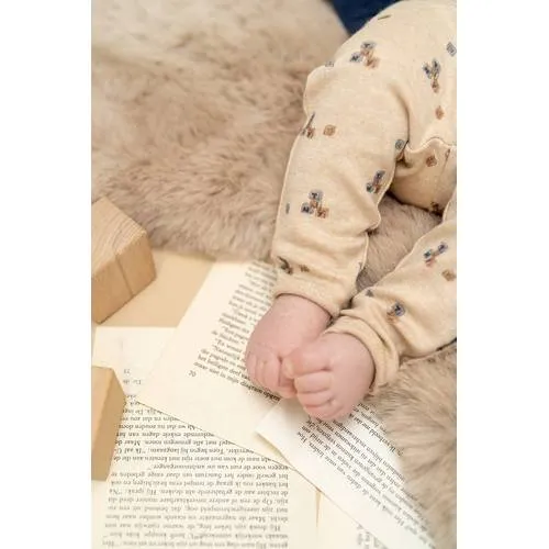 A Tiny Story katoenen babybroek met print beige, foto 4