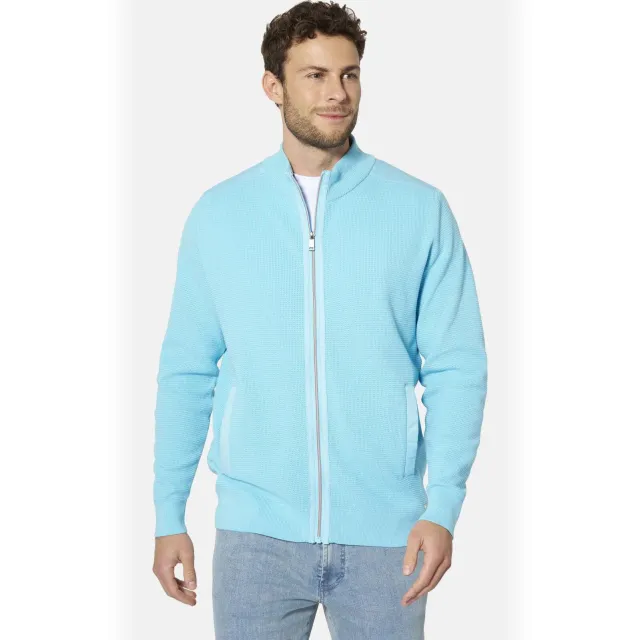 Babista katoenen gebreid vest Plus Size - lichtblauw