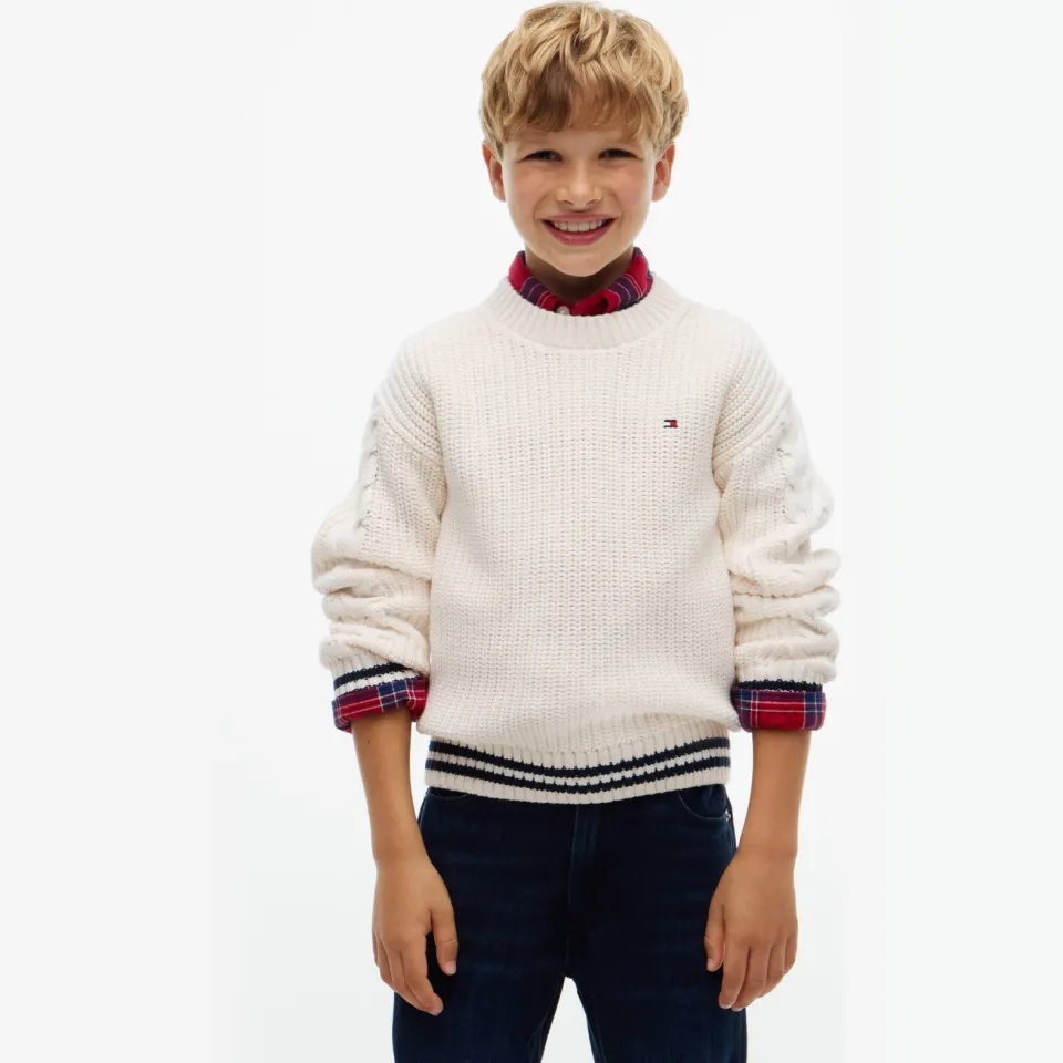 Tommy Hilfiger gebreide trui - ivoor
