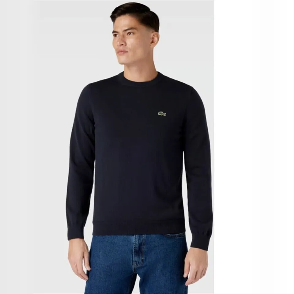 Lacoste pullover fijn gebreid donkerblauw, foto 4