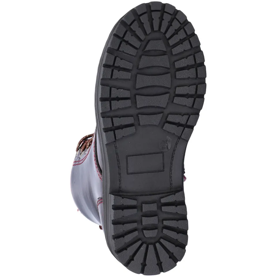 Nelson Kids lakleren enkelboots met glitters en profielzool - bordeaux, foto 2