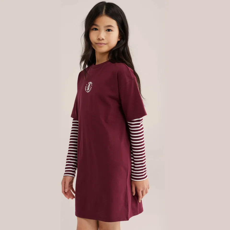 WE Fashion T-shirtjurk donkerrood, foto 4