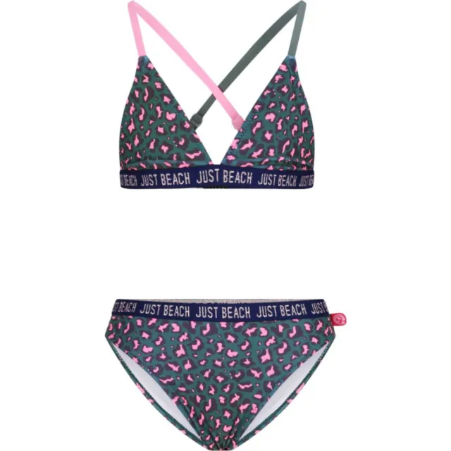 Just Beach triangel bikini Bali groen/lichtroze Groen/lichtroze/zwart