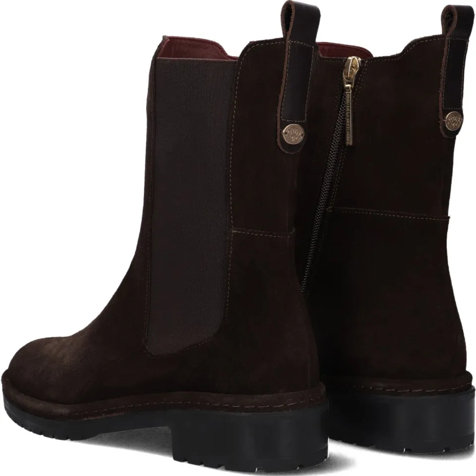 Fred de la Bretoniere Yael leren chelsea boots met profielzool - donkerbruin, foto 5