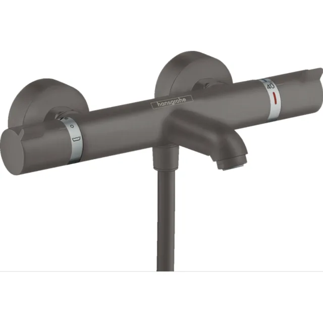 Hansgrohe Opbouw Badthermostaat Ecostat Comfort Hansgrohe Geborsteld Zwart Chroom
