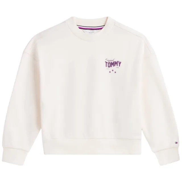 Tommy Hilfiger sweater met backprint - wit