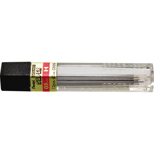 Pentel Potloodstift pentel h 0.5mm zwart koker Stuks