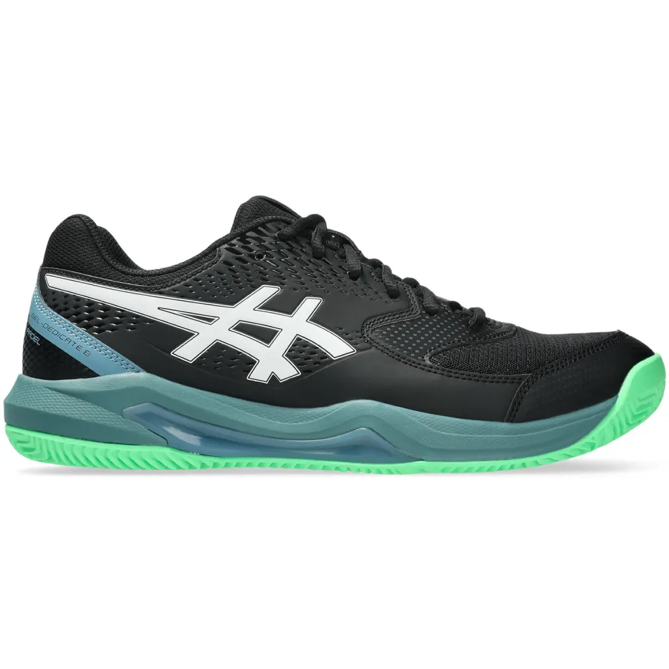 Asics Gel-Dedicate 8 heren padelschoenen zwart groen
