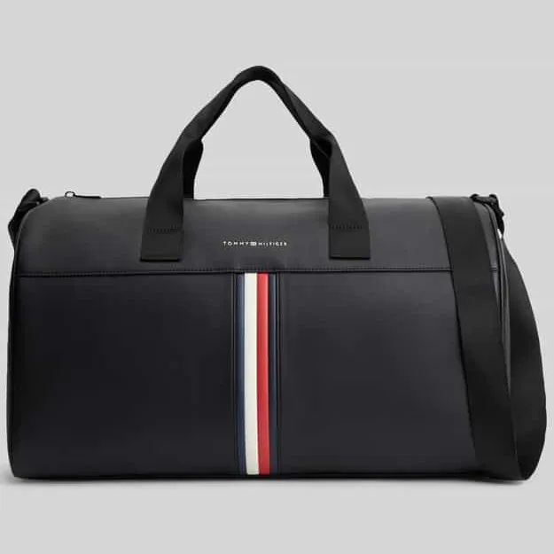 Tommy Hilfiger weekendtas met logodetail zwart