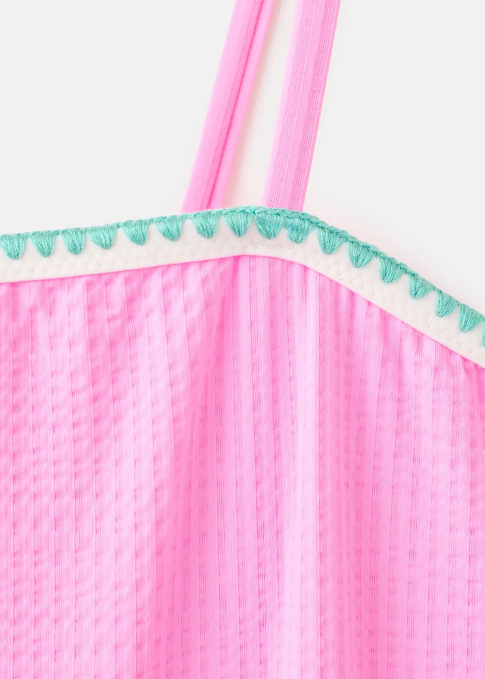 Mango Kids one shoulder badpak roze/blauw, foto 4