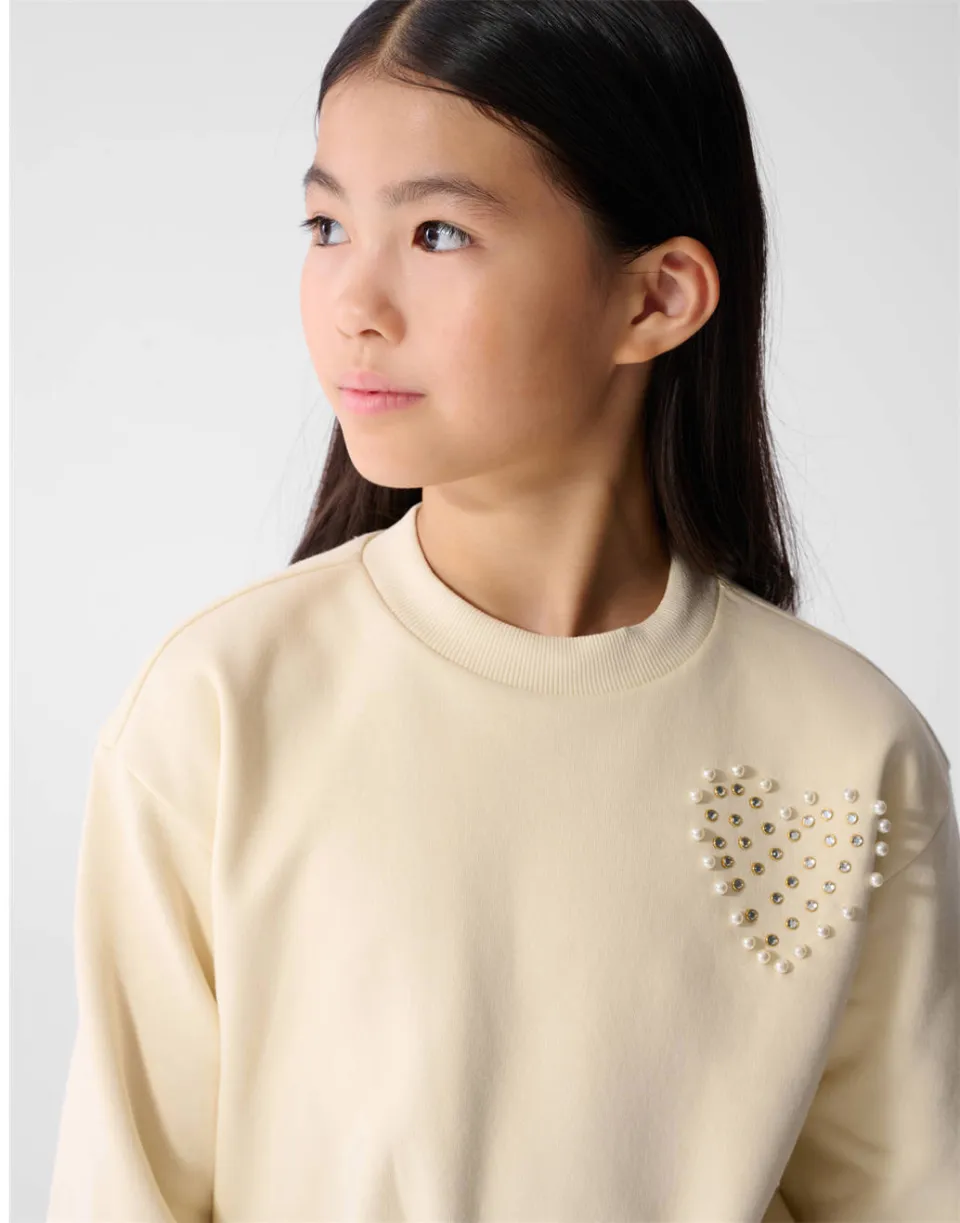 Shoeby sweater met parels - ecru, foto 6
