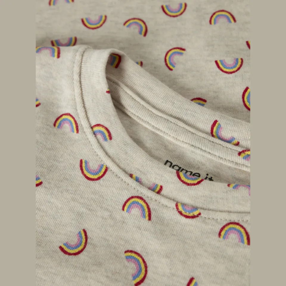 NAME IT gebreide longsleeve met print beige, foto 5