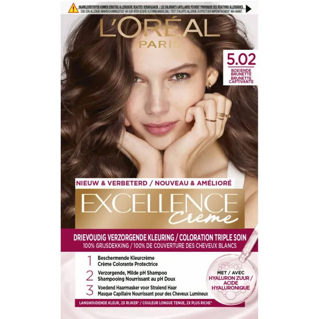 L'oréal Excellence Crème haarkleuring 5.02 boeiende brunette