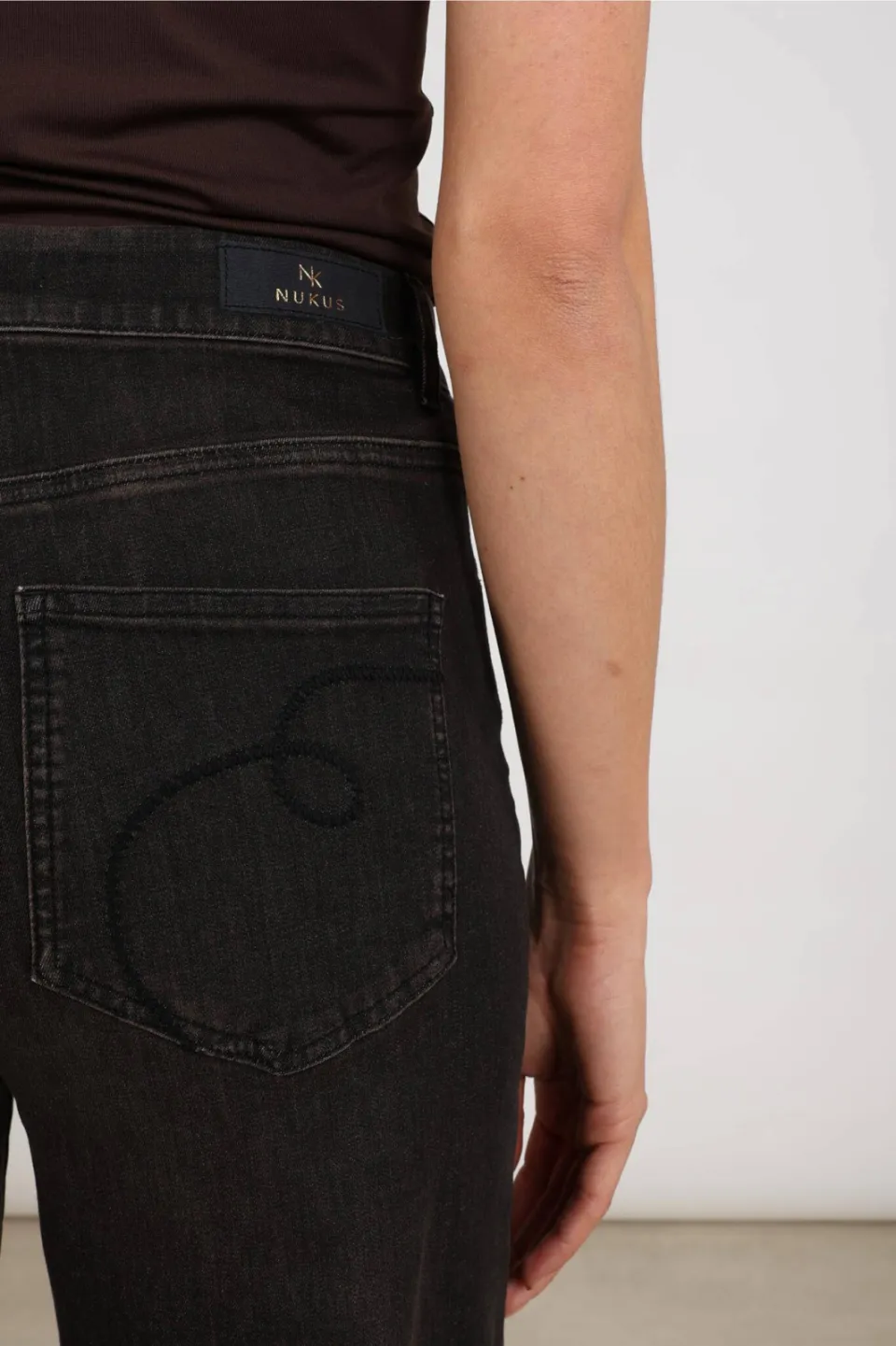 NUKUS denim wide leg broek - grijs, foto 6