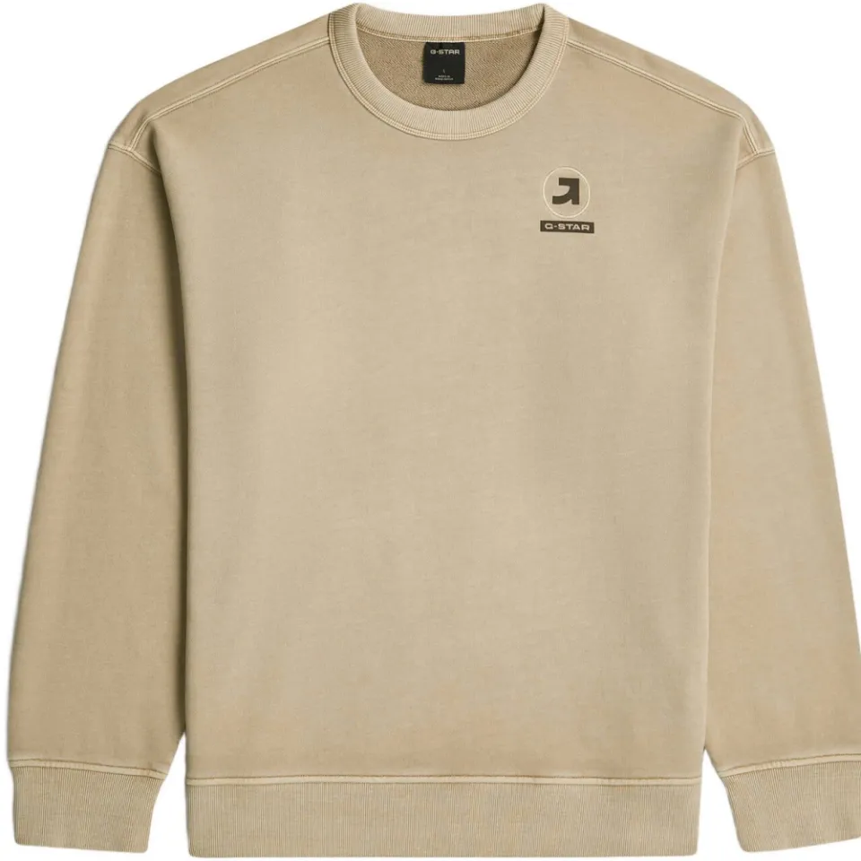 G-Star Raw G-STAR relaxed fit sweater met backprint - beige, foto 2