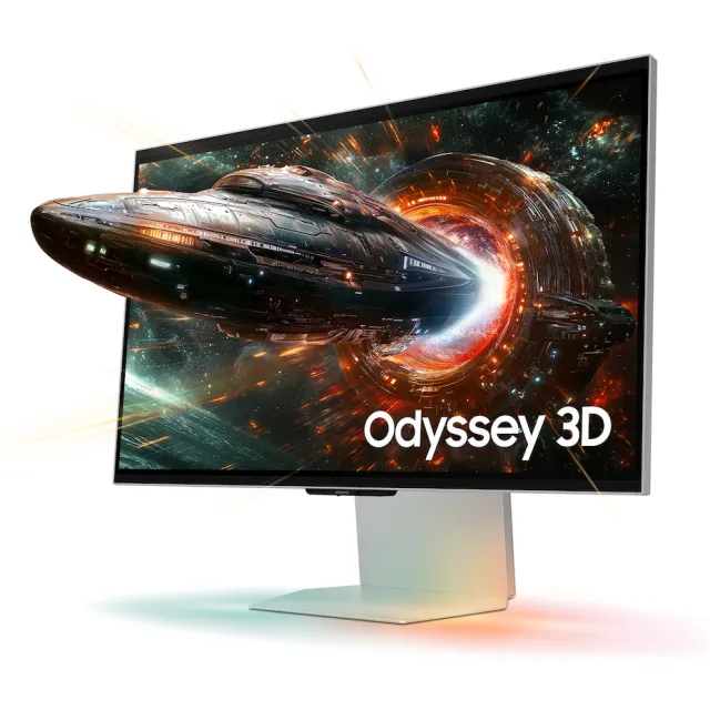 Samsung 27 Inch Odyssey 3D G90XF UHD 165Hz Gaming Monitor Zilver