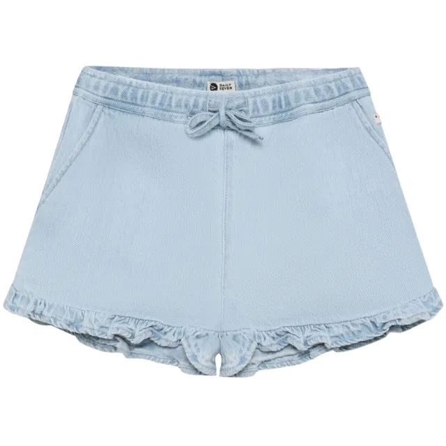 Daily7 jeansshort lichtblauw light denim blue, foto 2