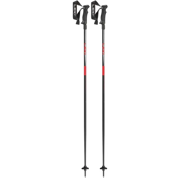 Leki Hot Shot - Skistokken maat 115 cm, zwart/rood
