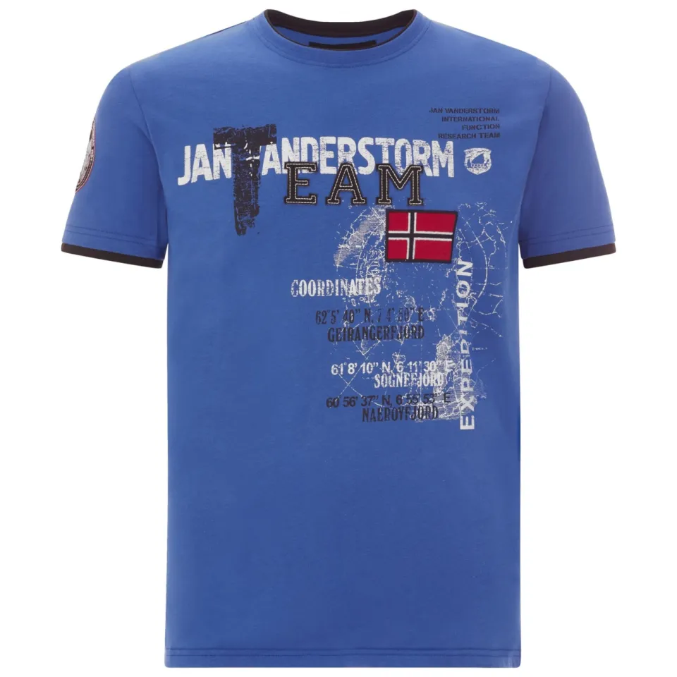 Jan Vanderstorm Sölve t-shirt koningsblauw, foto 2