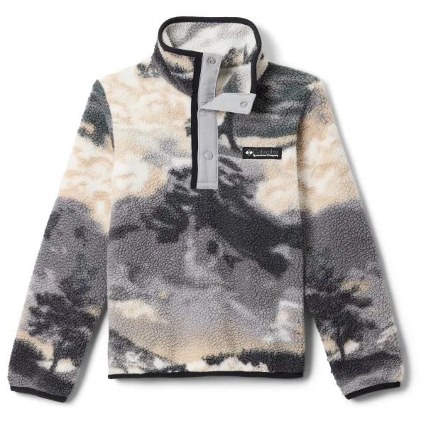 Columbia Kid's Helvetia II Printed Half Snap Fleece - Fleecetrui-5 Years, grijs Grijs/zwart/ecru