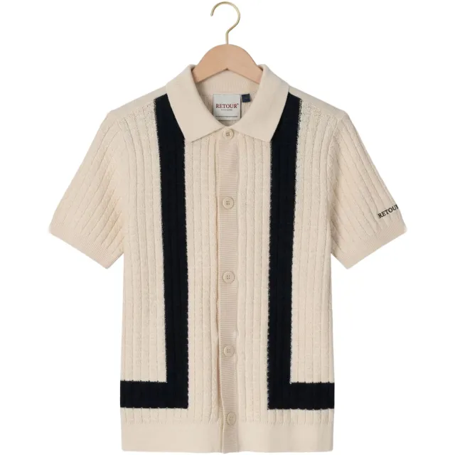 Retour Jeans Retour Jongens Polo's & T-shirts Kane - Creme Crème/donkerblauw