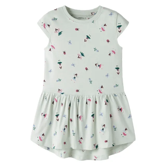 NAME IT mini A-lijn jurk mintgroen Mintgroen/multicolor