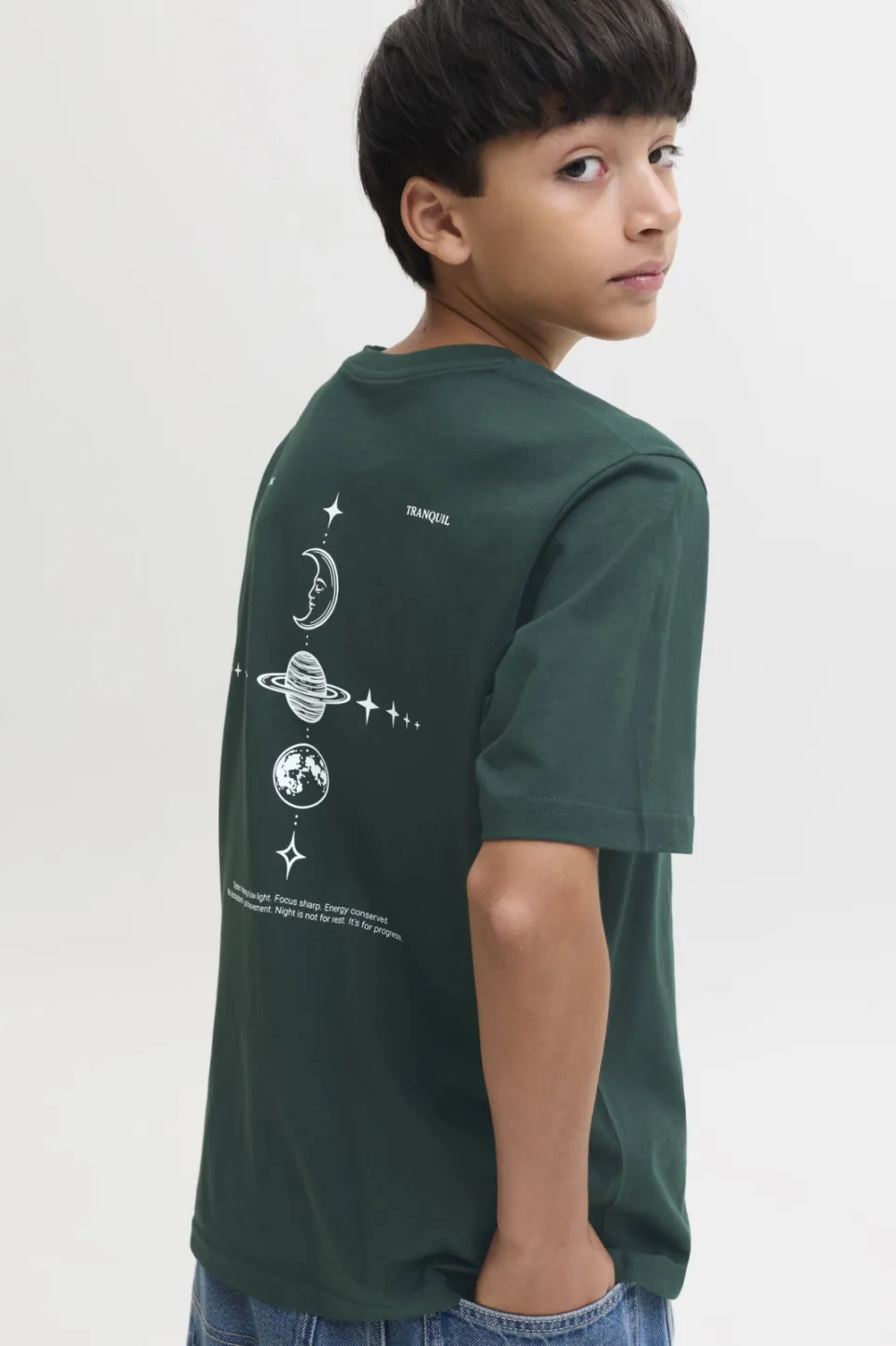 Jack & Jones JJASTRO T-shirt met backprint donkergroen, foto 5
