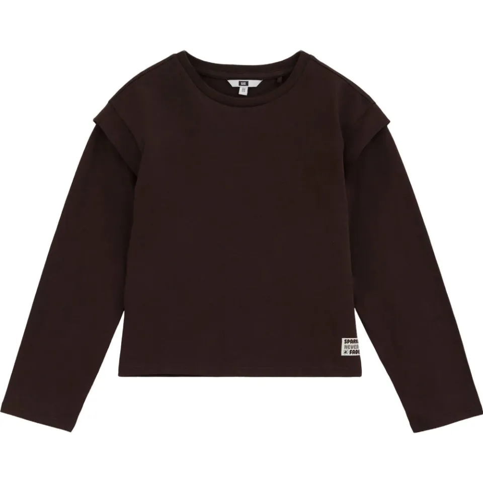WE Fashion longsleeve donkerbruin, foto 3