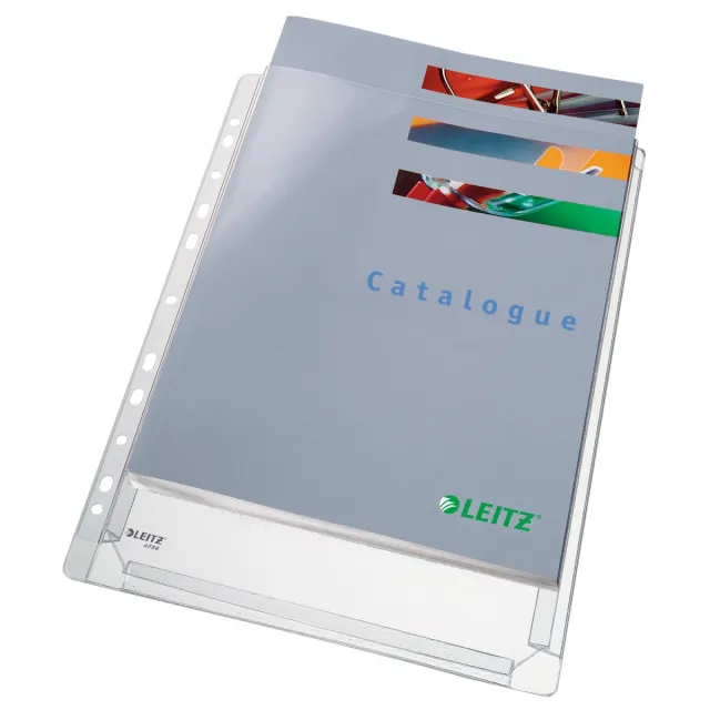 Leitz Harmonica showtas leitz premium met Perforatiestrip 180µ pvc a4 5 stuks glashelder 5