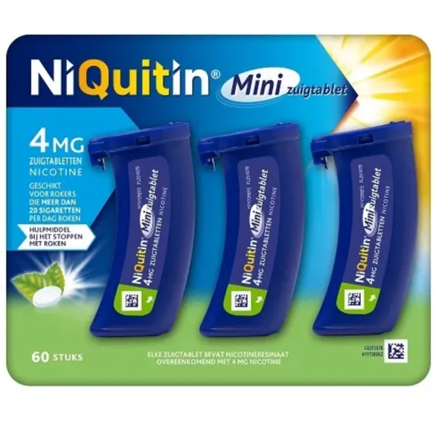 Niquitin Mini 4 mg Zuigtablet 60 stuks, foto 2