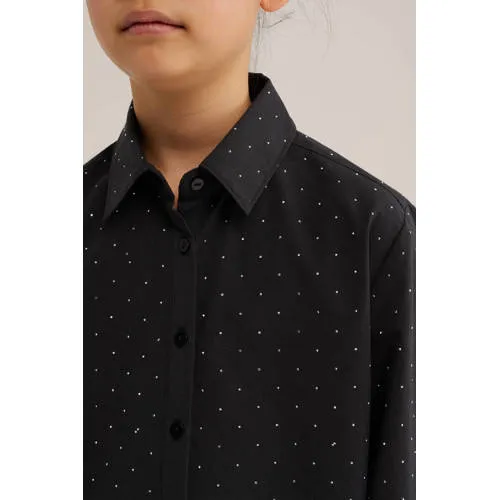 WE Fashion blouse met strass-steentjes zwart, foto 5