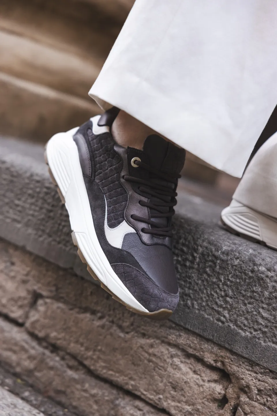 Xsensible Rainbow Stretchwalker GX sneaker bruin, foto 6
